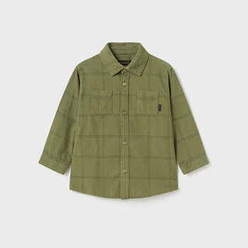 Image 1 of MAYORAL Връхна карирана риза с дълъг ръкав в зелено за бебе момче Майорал