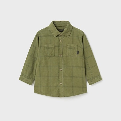 MAYORAL Връхна карирана риза с дълъг ръкав в зелено за бебе момче Майорал