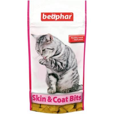 Beaphar Skin & Coat-Bits -Хрупкави хапки за красива и здрава кожа и козина за котки, плюс малцова паста, 35 гр