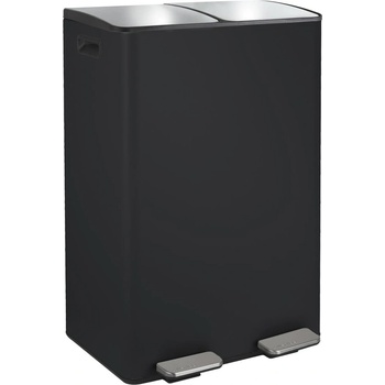 spirella Матово черно стоманено кошче за боклук 2x30 l за рециклиране с педал Aliya - Spirella (10.29501)