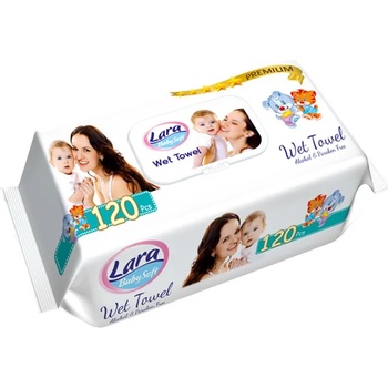 Lara Мокри кърпи с капак Lara Baby Soft - Premium, 120 броя (54106)