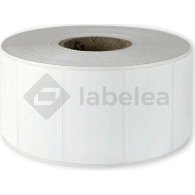 Labelea Polyetylenové samolepicí 50x30 mm odolné bílé lesklé plastové pro termotransfer 2000 etiket na roli Bílá Vnitřní průměr dutinky 40 mm EKF050030WPE020D
