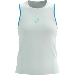 Compressport Дамска тениска Compressport Women's Trail Racing Tank Running shirt - Star White (916-3353-0414)