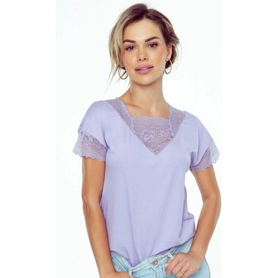tričko s čipkou Trinity fialové