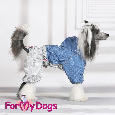 FOR MY DOGS Obleček overal BLUE SILVER