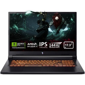 Acer Гейминг лаптоп Acer - Nitro V17 ANV17-61, 17.3'', FHD, Ryzen Al 7, 144Hz, RTX 4050, 64 GB RAM (NH.QWKEX.009_64ram)
