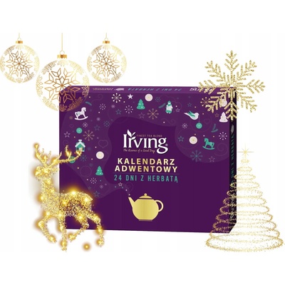 Adventný kalendár ČAJ IRVING ZIMNÝ 24 DNÍ 24 PRÍCHUŤÍ ROK 2025 + DARČEK