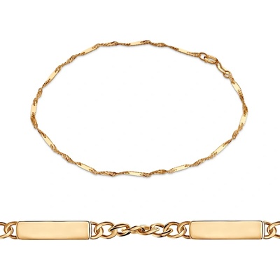 SAVICKI Златна гривна Singapur, злато 585, 5, 3 мм, 18 см