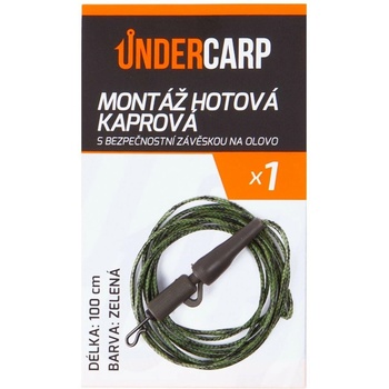 UnderCarp Hotový Kaprový Náväzec Leadcoru 45lb zelená 100cm
