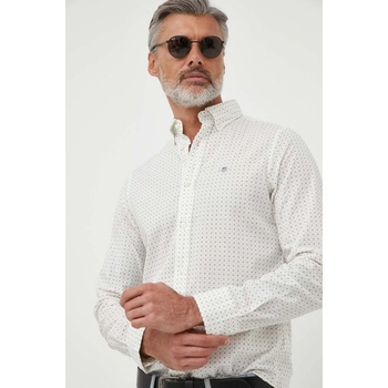 Gant pánska bavlnená košeľa regular s golierom button-down 3230180 béžová