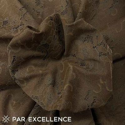 Gabardén elastický s efektem vrstvené krajky ART 10649