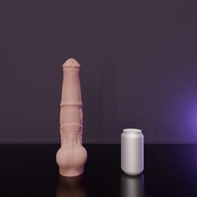 Erotixxx Toys Horse Dildo Warm Flesh 40% M prémiové silikonové dildo s Vac-U-Lock 29,8 x 5–6,4 cm