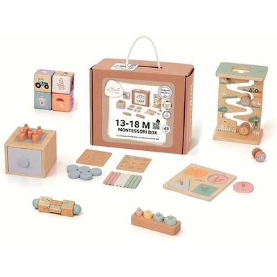 EliNeli Sada montessori hraček pro děti od 1 roku 13 až 18 měsíců edukativní box – Zboží Dáma