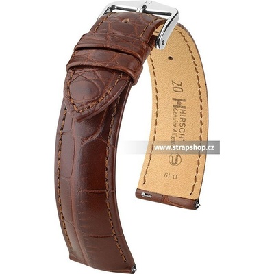 Hirsch Řemínek genuine alligator 10200719-1 hnědá (19) – Zboží Dáma