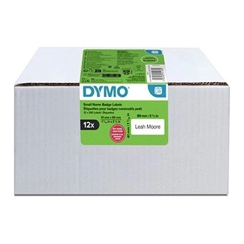 DYMO 2234183, 89mm x 41mm, на етикети за имена, сменяеми бялото оригинални хартиени етикети, 12 x 300 компютри (2234183)