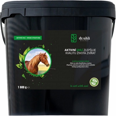 DR UHLI Biochar Hrubé aktivní uhlí pro velká zvířata 1,6 kg