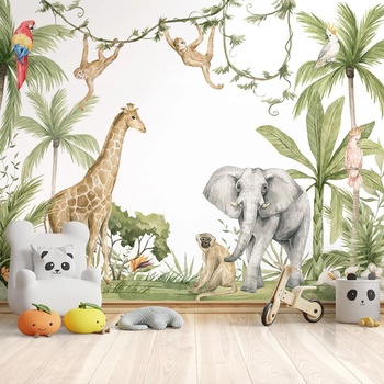 Image 1 of Art Gift Decor Детски Фототапет с животни - Джунгла 2