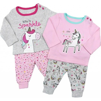 PRIMARK Kojenecké dětské pyžamo s jednorožci 2 kusy