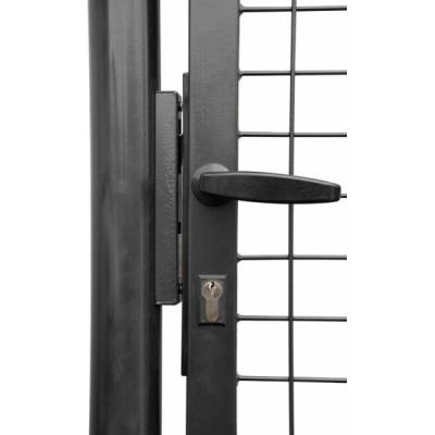 Strend Pro METALTEC ECO, 1000/1800/50x50 mm, čtvercový rám, antracit, jednokřídlý, zahradní, ZN+PVC,