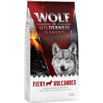 Wolf of Wilderness 2х12кг Adult Fiery Volcanoes Wolf of Wilderness, суха храна за кучета с агнешко