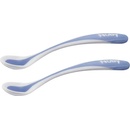 Príbory Nuby Lyžička kŕmiaca termo 2 ks modrá