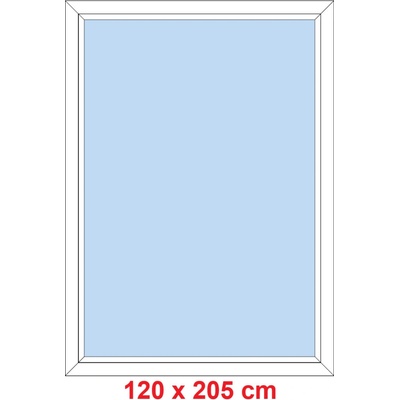 Soft Plastové okno 120x205 cm, FIX neotevíravé, Bílá/bílá