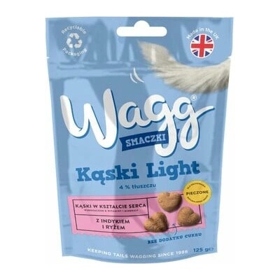Wagg Kąski Light maškrty s morčacím mäsom a ryžou pre psov 125 g