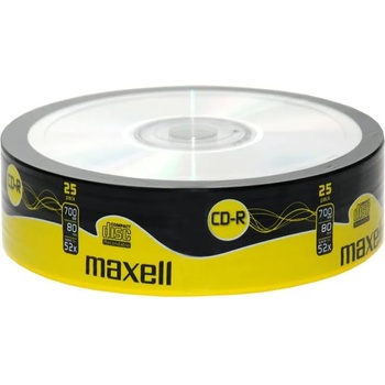 Maxell CD-R80 MAXELL, 700MB, 52x, 25 бр (ML-DC-CDR80-25)