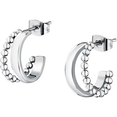 La Petite Story Dizajnové kruhové náušnice z ocele Earrings LPS01AYQ135