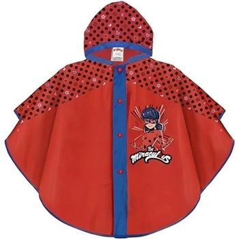 Пончо за дъжд Perletti Kids Miraculous Ladybug 99706, Червен