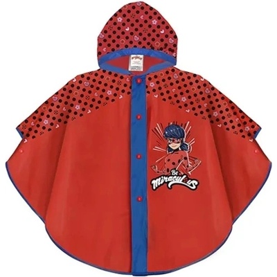 Пончо за дъжд Perletti Kids Miraculous Ladybug 99706, Червен