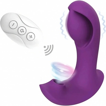 Romant Theo vibrátor do kalhotek s podtlakovým stimulátorem klitorisu fialový