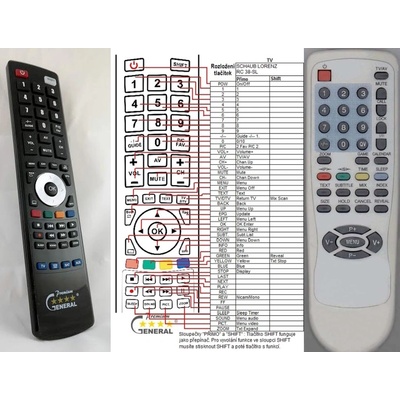 GENERAL SCHAUB LORENZ RC38-SL - съвместимо дистанционно управление на марката General (RC38-SL)