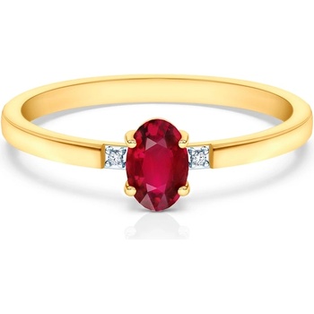 SAVICKI Годежен пръстен savicki: двуцветно злато, рубин, диаманти