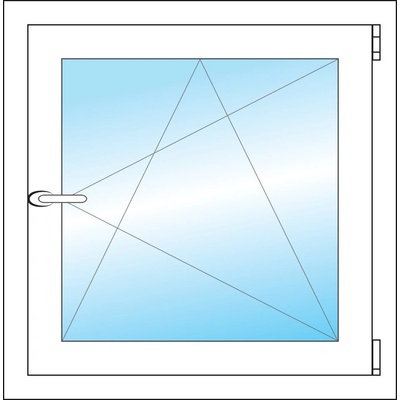 OKNA HNED Plastové okno 65x66 cm (650x660 mm) bílé otevíravé a sklopné pravé