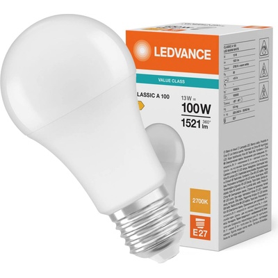 LEDVANCE LED CLASSIC A 13W 827 FR E27