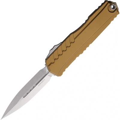 Microtech CYPHER II D/E STONEWASHED STANDARD TAN 1242-10TA