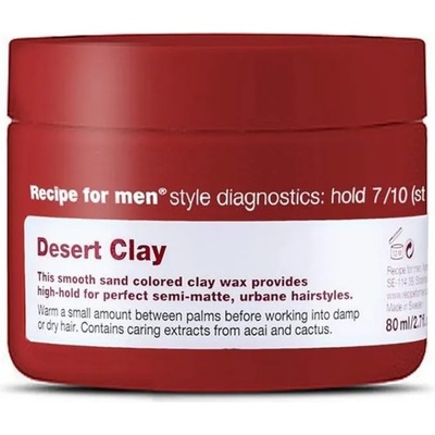 Recipe for Men Desert Clay - глина за коса (80 мл)
