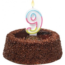 Susycard Tortová sviečka číslovka 9