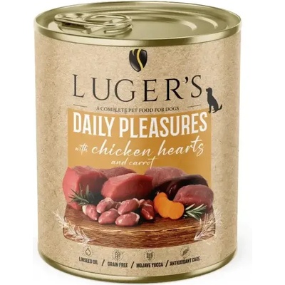 Luger’s Superfood Luger`s Dog храна за кучета с пилешки сърца, 800gr
