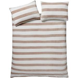 Catherine Lansfield Единично спално бельо от шерпа в естествен цвят 135x200 cm Cosy Sherpa Stripe - Catherine Lansfield (BD/61891/W/SQS/NT)
