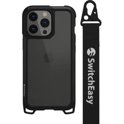 SwitchEasy Odyssey Classic Black Case - удароустойчив хибриден кейс с връзка и карабинер за iPhone 13 Pro (черен)