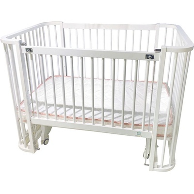Azaria Дървена кошара + матрак BAMBINO Azaria 70х110х12 Бял (21000000029983)