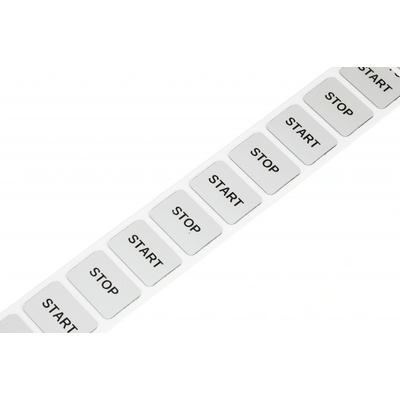 WAGO štítek 210-852 bez potisku na tlačítka 27x19mm 350 štítků na cívce