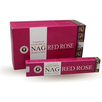 Vijayshree Golden Nag vonné tyčinky Red Rose 15 g – Zboží Mobilmania