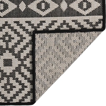 Pure Line Home Градински плоскотъкан килим Tribal, черни шевици