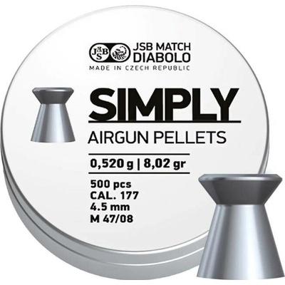 Diabolky JSB Simply 0,520 g 4,5 mm 500 ks – Zboží Mobilmania