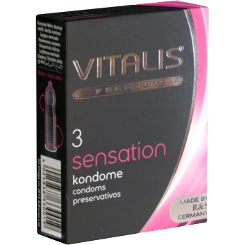 ostatní Vitalis Premium Single: Sensation, 3 stimulating condoms