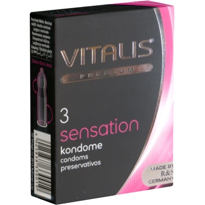 ostatní Vitalis Premium Single: Sensation, 3 stimulating condoms