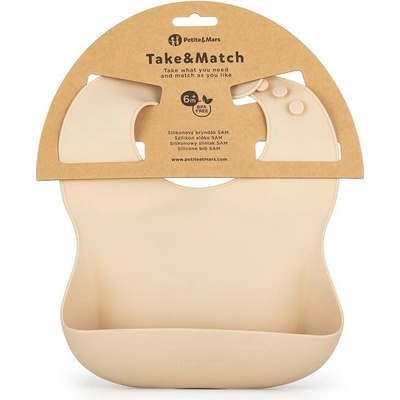 Petite&Mars Podbradník silikónový Take&Match Desert Sand 6m+
